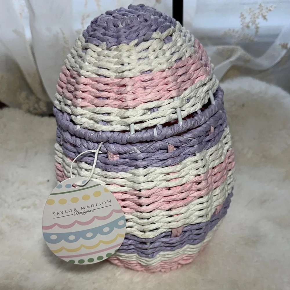 Taylor Madison Easter egg wicker basket